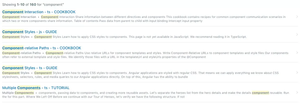 Image showing a lot of documentation for a Component