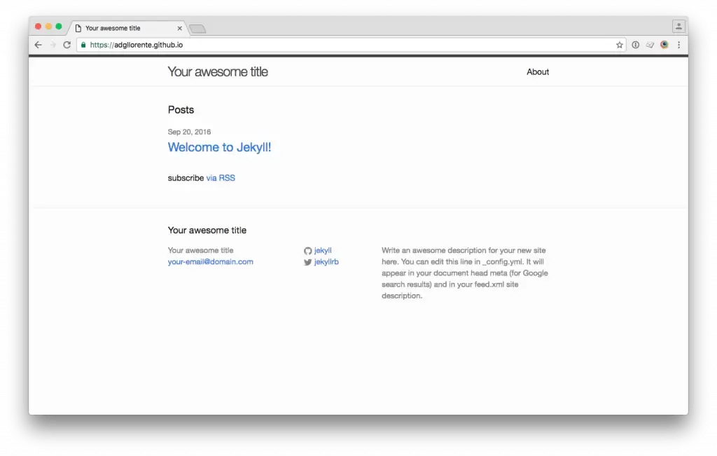 Default website created